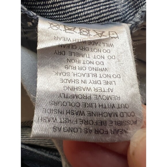 Ghanda Jeans Size 6 Ying Yang Beach Stamp Blue Wide Leg - Picture 16 of 16